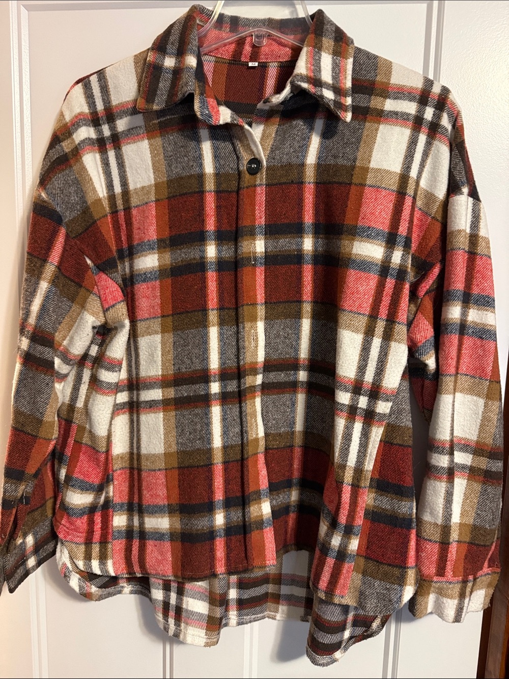 Brixton Bowery BF Boyfriend Plaid Flannel Shirt Shacket Medium